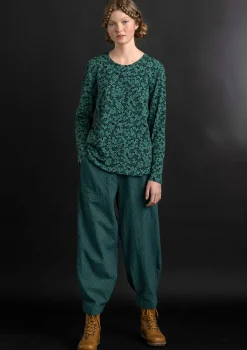 Ekopuuvillahousut dobby-kudosta1