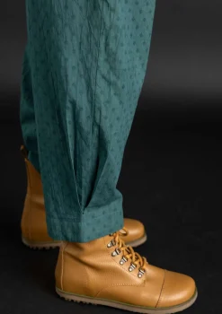 Ekopuuvillahousut dobby-kudosta1