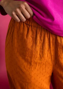 Ekopuuvillahousut dobby-kudosta1