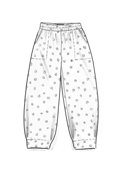 Ekopuuvillahousut dobby-kudosta1