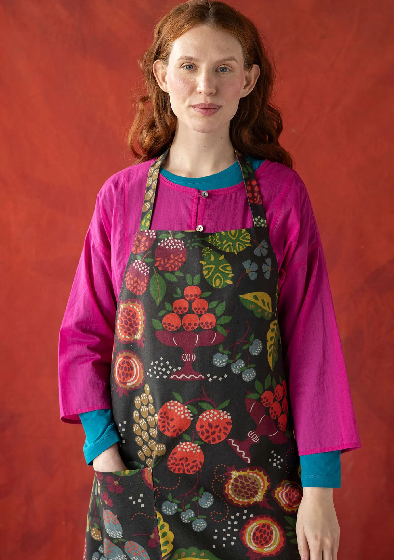 Esiliina "Fruits" ekopuuvillaa