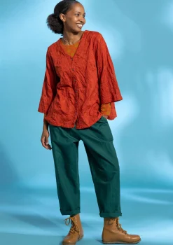 Kangashousut ekopuuvillaa ja pellavaa