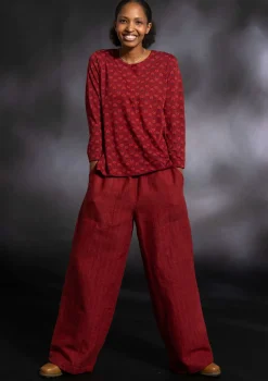 Kangashousut "Woodland" ekopuuvillaa ja pellavaa