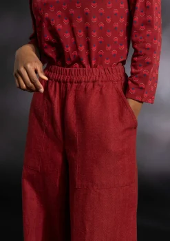 Kangashousut "Woodland" ekopuuvillaa ja pellavaa