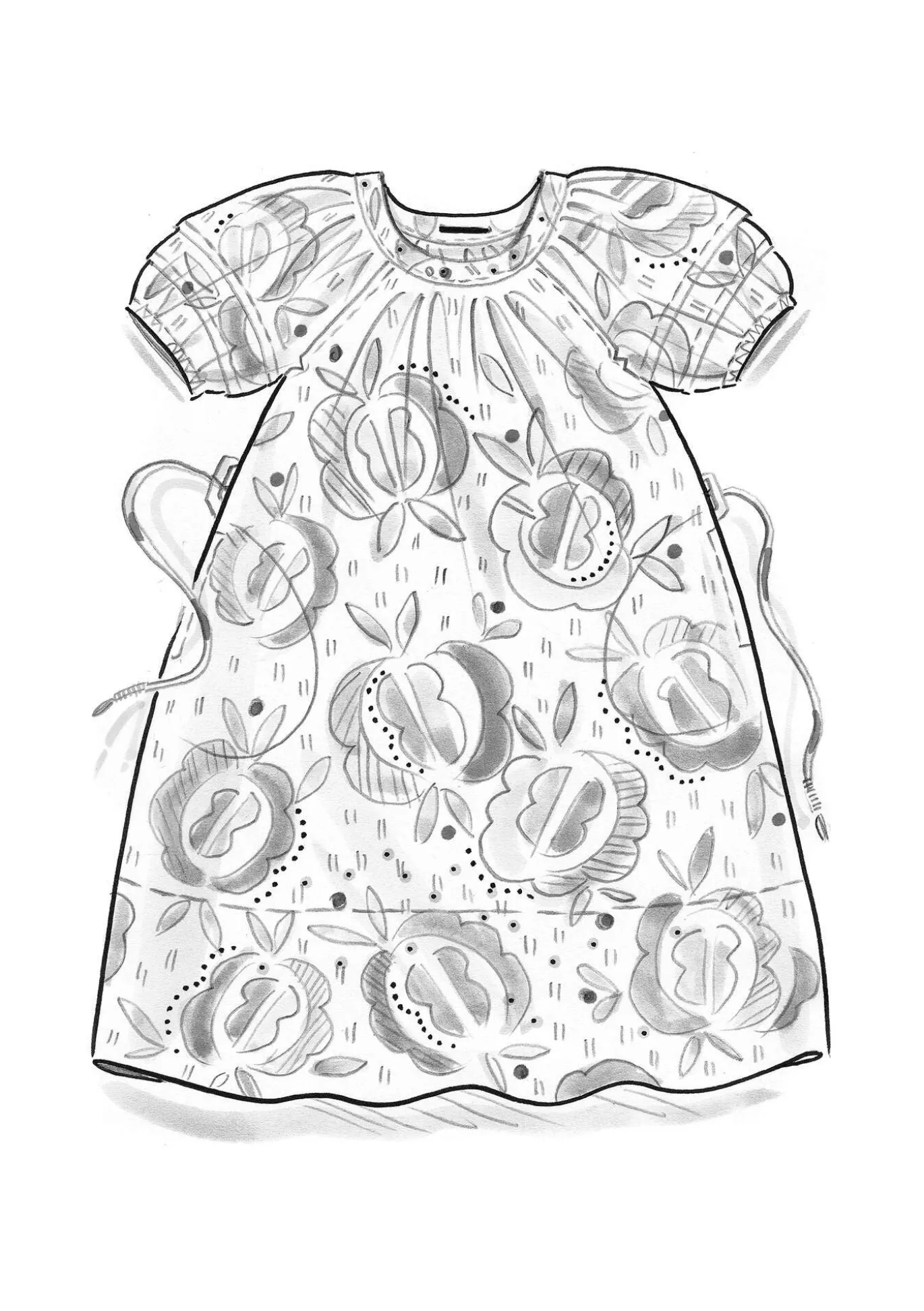 Kangasmekko "Great Rose" ekopuuvillaa ja silkkiä