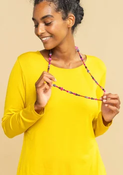 Kaulakoru ”Jane”, kierrätettyjä lasihelmiä