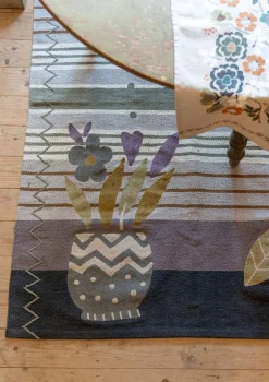 Kirjailtu matto "Flower bed" ekopuuvillaa