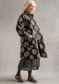 Kudottu takki "Stone" villasekoitetta