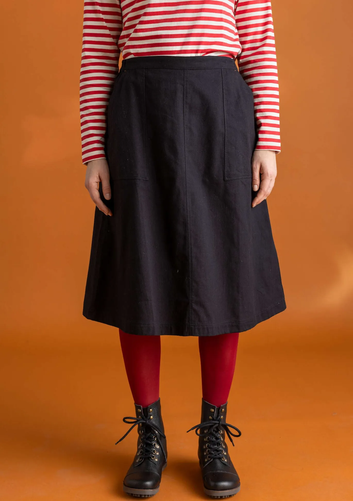 Kudottu twillhame ekopuuvillaa