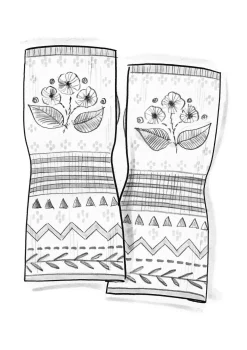 Kynsikkäät ”Borealis” ekologista ja kierrätettyä puuvillaa / villaa.