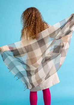 Lankavärjätty huivi ”Cleo” villaa