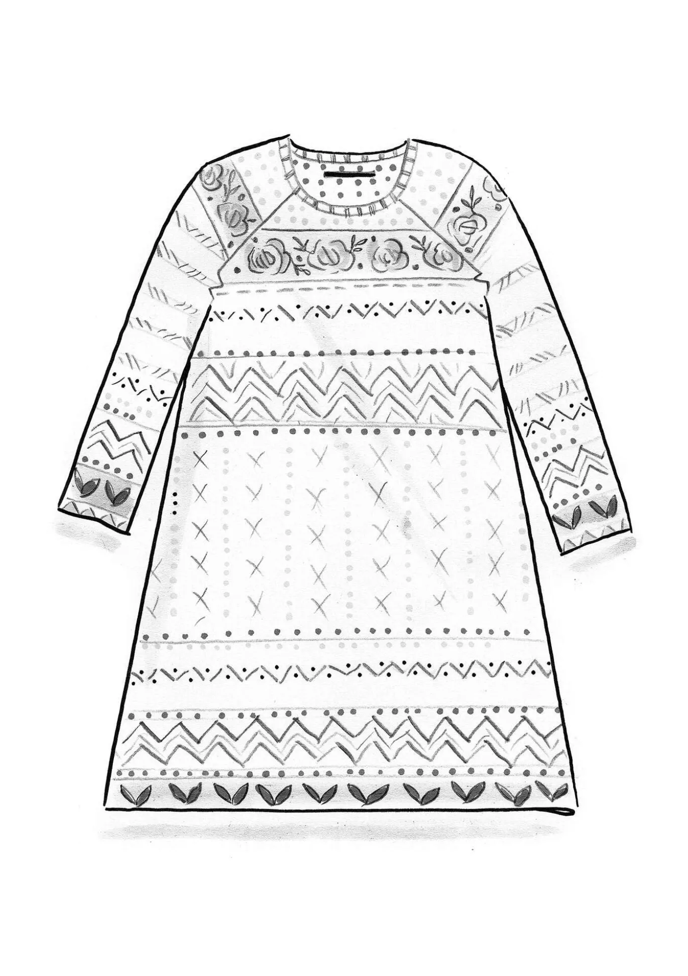 Neulemekko "Kajsa" ekologista ja kierrätettyä puuvillaa