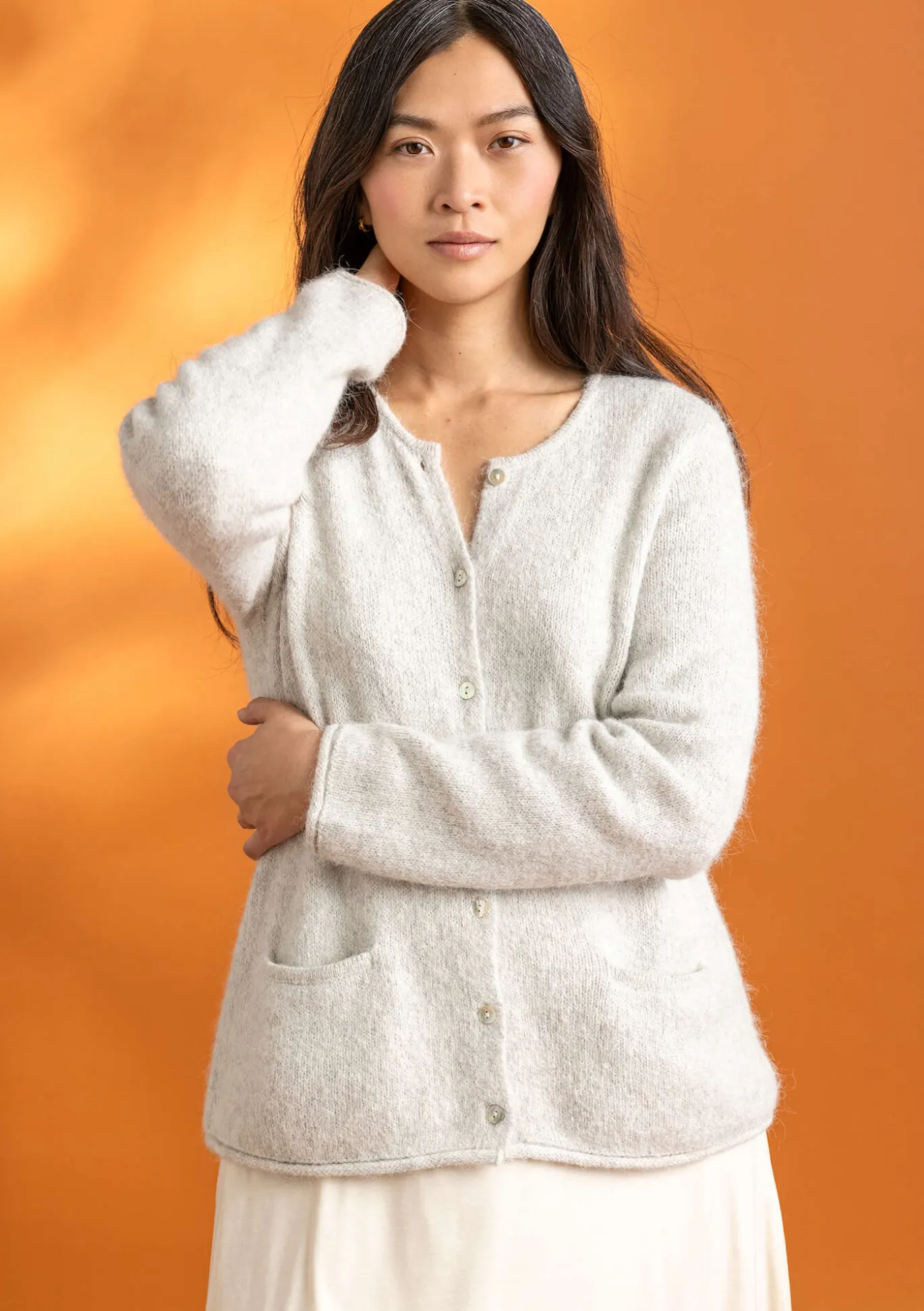 Neuletakki alpakkasekoitetta