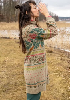 Neuletunika ”Borealis” ekologista ja kierrätettyä puuvillaa / villaa