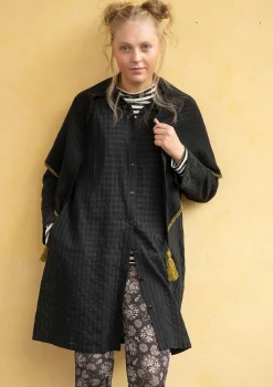 Paitamallinen kangasmekko "Värmland" ekopuuvillaa