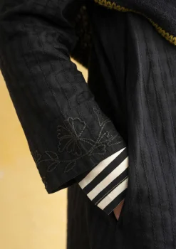 Paitamallinen kangasmekko "Värmland" ekopuuvillaa