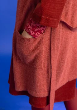 Pitkä neuletakki alpakkasekoitetta