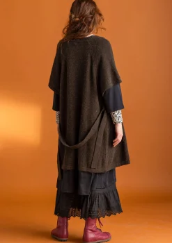 Pitkä neuletakki alpakkasekoitetta