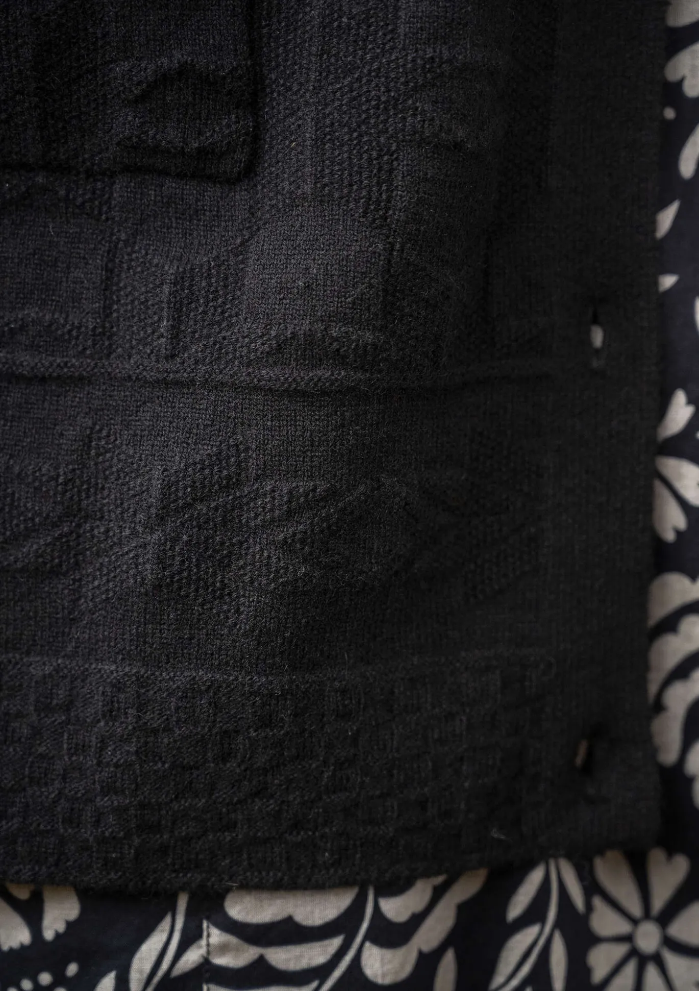 Pitkä neuletakki "Capella" karitsanvillaa