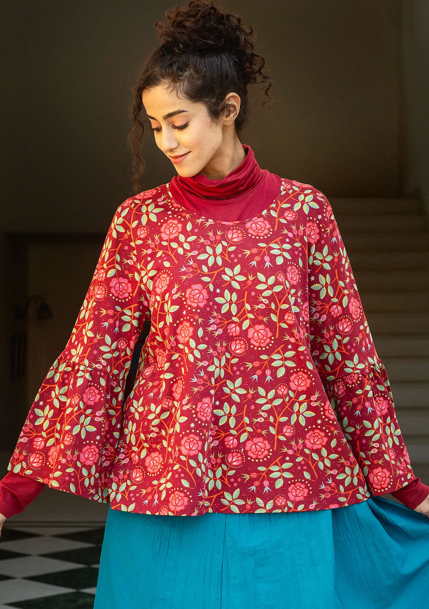 Pusero ”Nyponros” ekopuuvillaa/modaalia