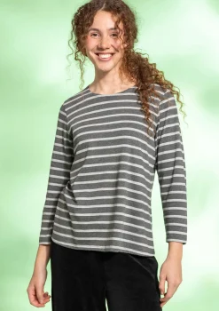 Raidallinen pusero ekopuuvillaa ja modaalia