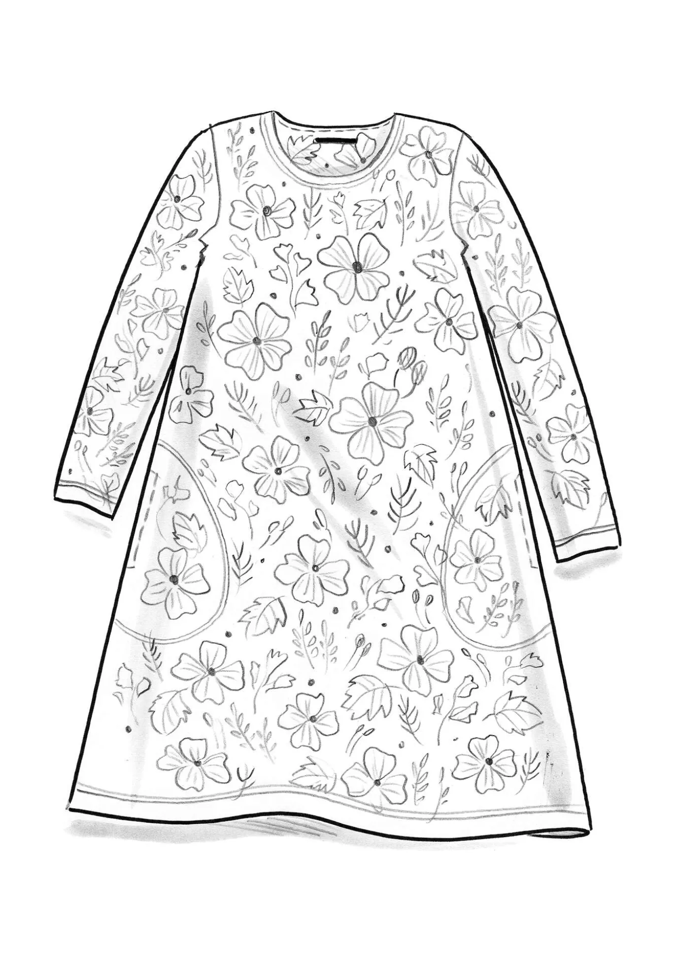 Trikoomekko "Höstanemone" ekopuuvillaa ja modaalia