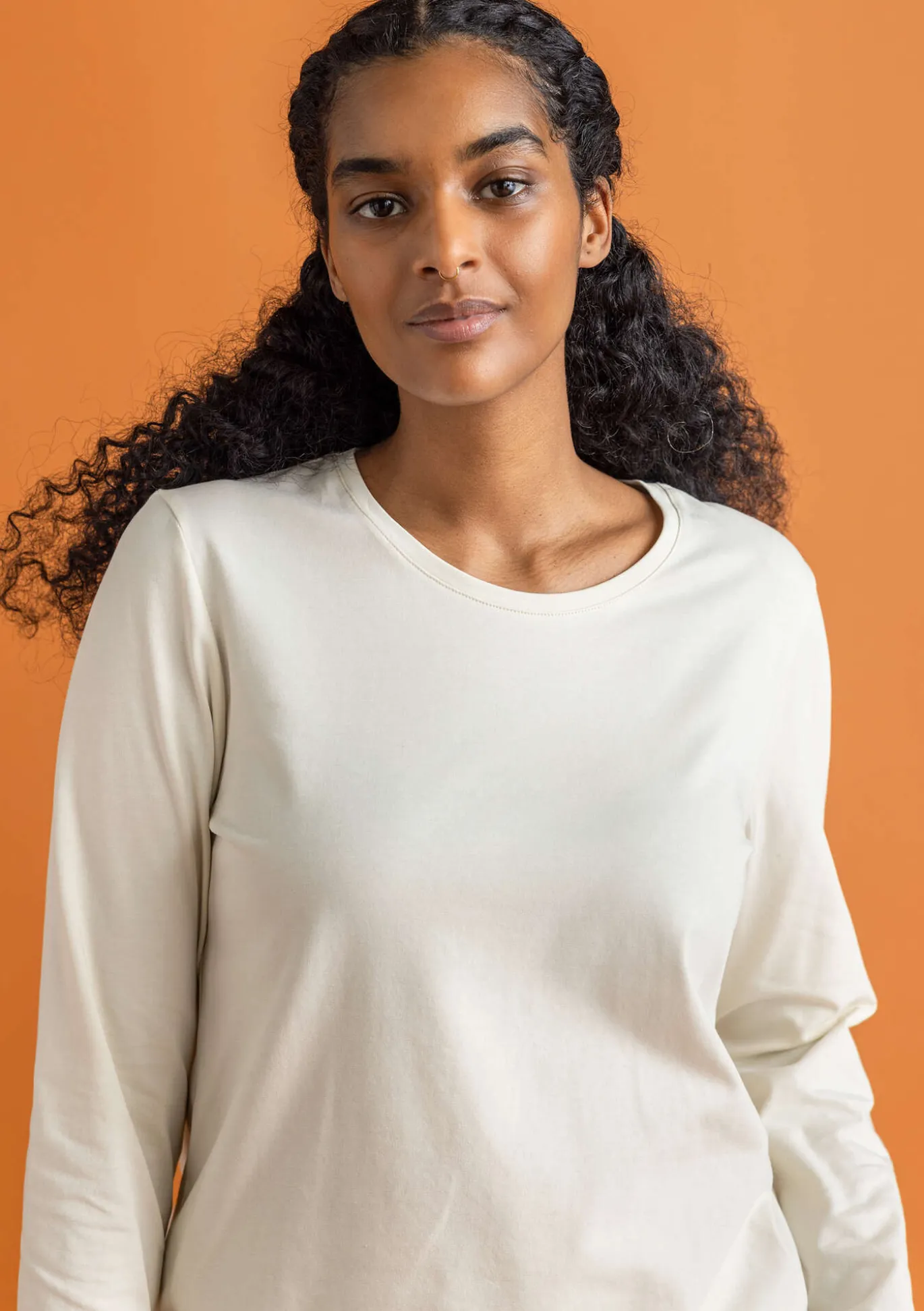 Trikoopusero ”Ylva” ekopuuvillaa/elastaania