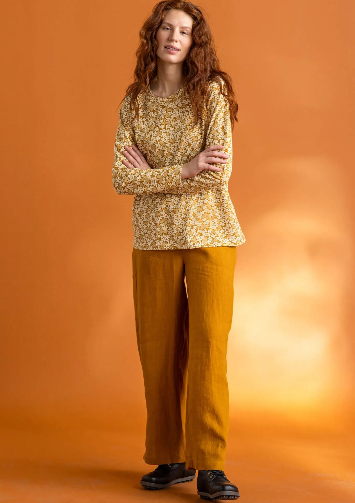 Trikoopusero ”Ylva” ekopuuvillaa/elastaania