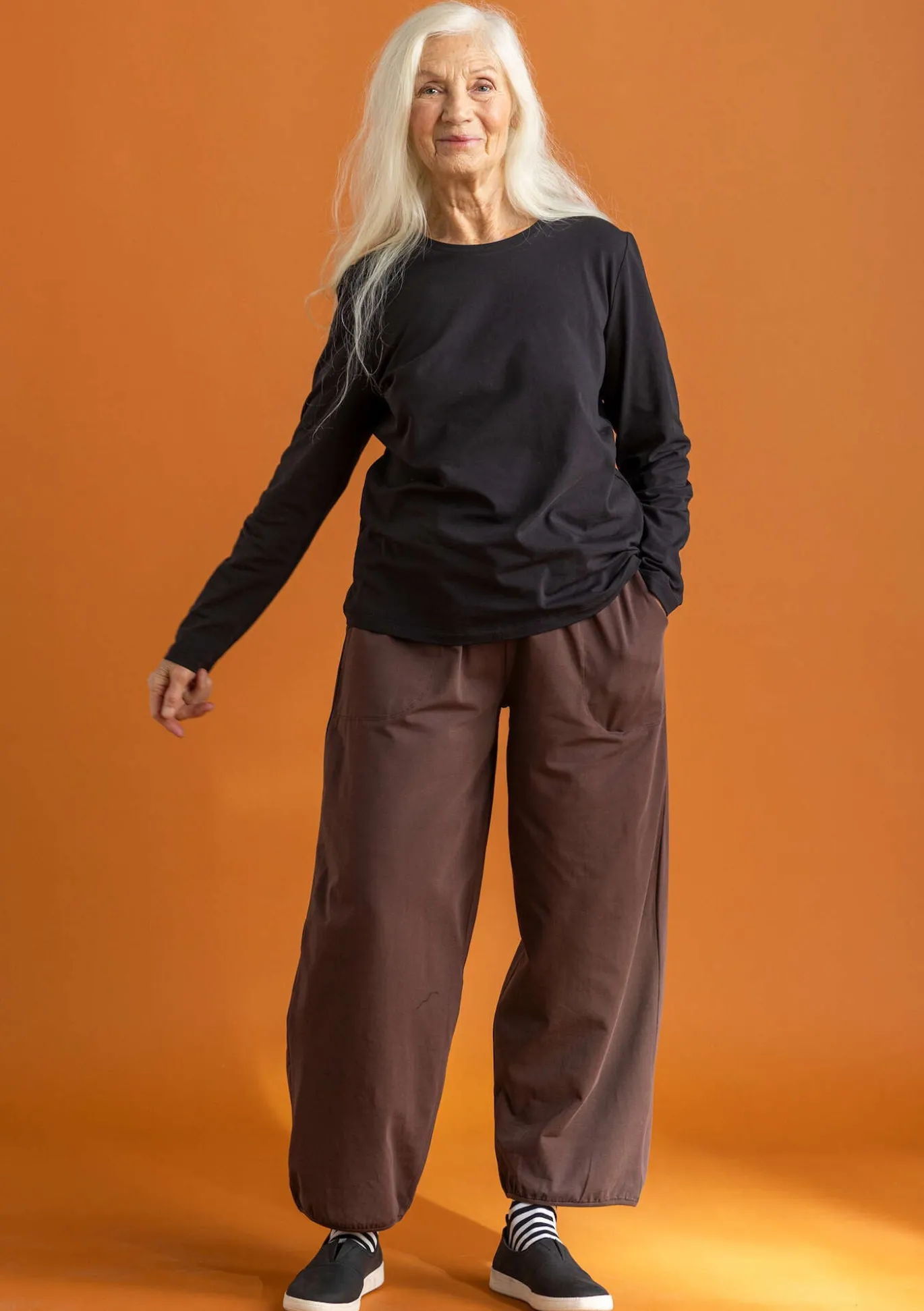 Trikoopusero ”Ylva” ekopuuvillaa/elastaania