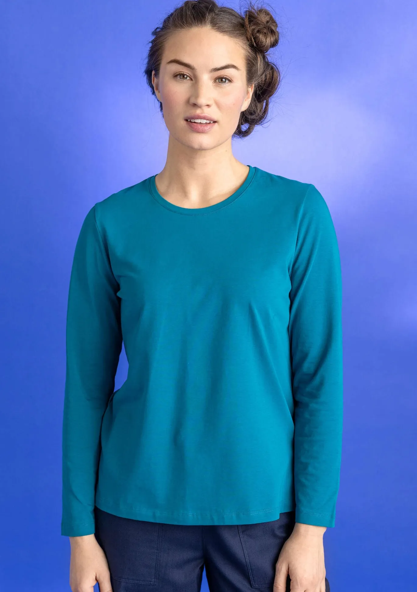 Trikoopusero ”Ylva” ekopuuvillaa/elastaania