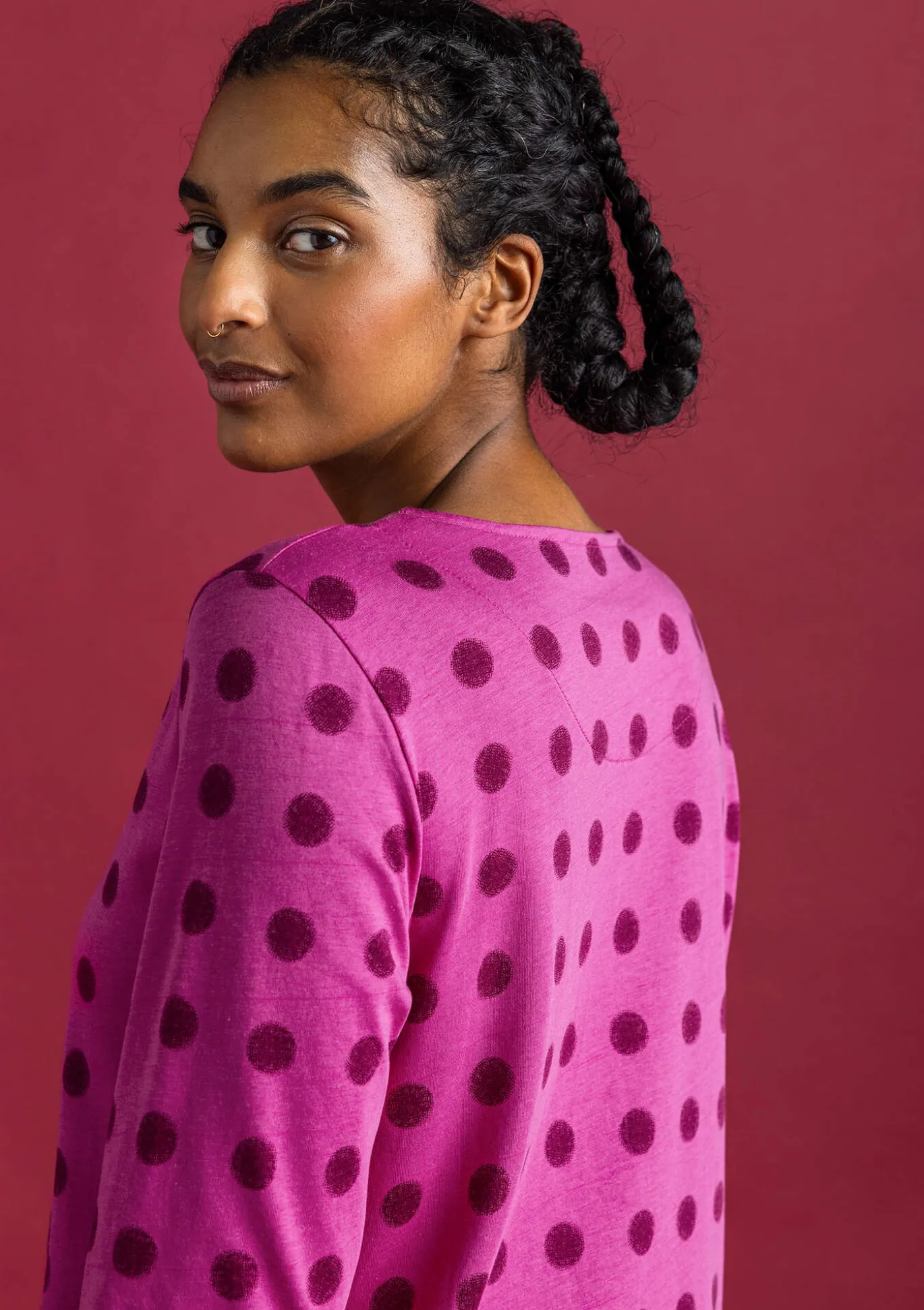 Trikootunika ”Tyra” ekopuuvillaa/modaalia