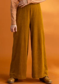 Veluurihousut ekopuuvillaa / kierrätettyä polyesteriä