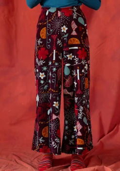 Veluurihousut "Fyrverkeri" ekopuuvillaa ja kierrätettyä polyesteriä