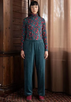 Veluurihousut "Nora" ekopuuvillaa ja kierrätettyä polyesteriä