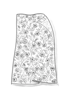 Verhokappa "Wild rose" pellavaa ja puuvillaa